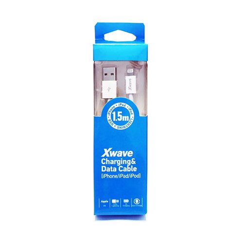 X Wave kabl za punjač usb a 2.0 (muški) na lightning (muški) 1.5m beli Cene