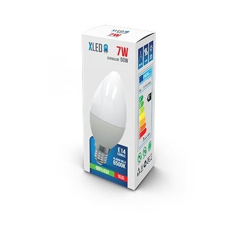 Xled E14 7W HB LED Sijalica 6500K,560Lm,220V,sveća-minjon Cene