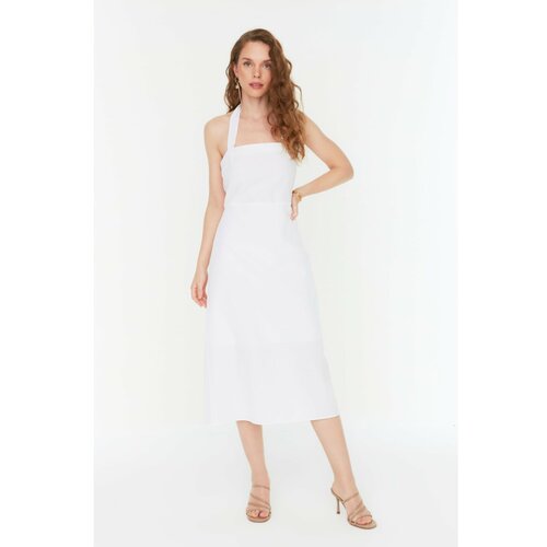 Trendyol White Halterneck Dress Slike
