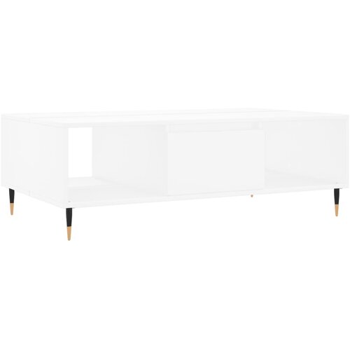 Maison Chic Klubska mizica - kavna mizica - Nizka mizica bela 104x60x35 cm inženirski les, (21753808) Slike