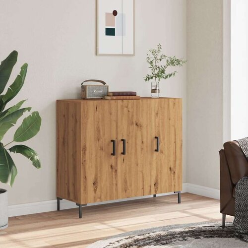 VidaXL Komoda boja hrasta artisana 90 x 34 x 80 cm konstruirano drvo Slike
