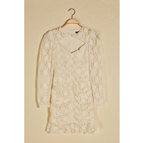Trendyol Ekru Lace Detailed Dress Slike