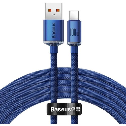 Baseus Crystal Shine kabel USB na USB-C 5A100W1.2m (modra) Cene