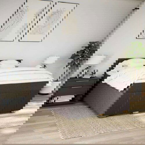 vidaXL Krevet s oprugama i madracem tamnosmeđi 160x200 cm tkanina Cene