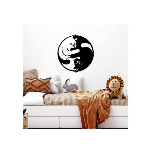 Wallity zidna dekoracija Cat 1, 54x56cm, Crna Slike