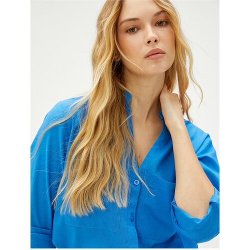 Koton Magnificent Collar Shirt Linen Blended Slike