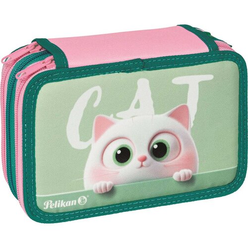 Pelikan pernica Happy Animals 3 zip s priborom - dezen 4 (mačka) Slike