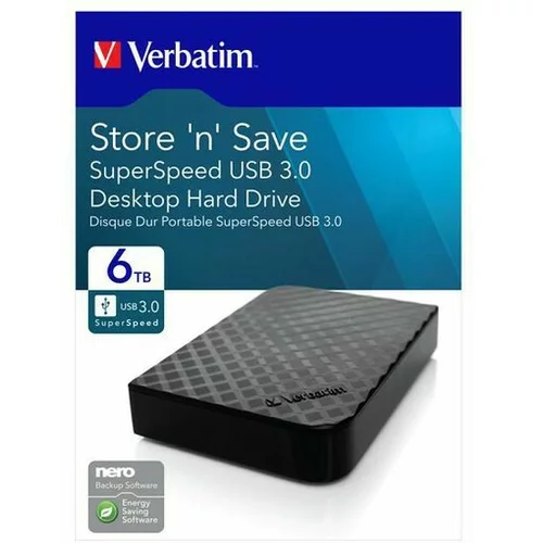 Verbatim zunanji HDD disk Store n Save 6TB USB 3.0 3.5 47686