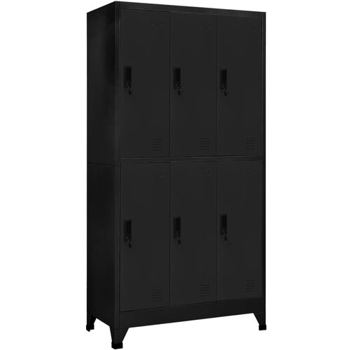 VidaXL Omara s ključavnico črna 90x45x180 cm jeklo Slike