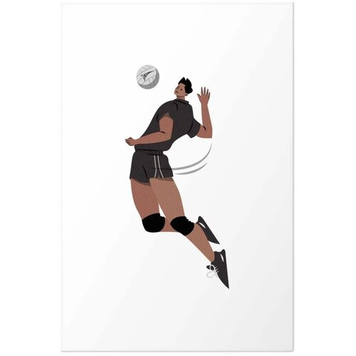  Plakat - Volleyball Player on a Light Background - Illustration 29.7x42 Bez okvira s margom Slike