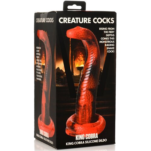 Creature Cocks King Cobra Silicone Dildo Red Slike