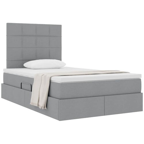  Krevet s madracem i skladi&amp;scaron;tem Svijetlo siva 120 x 200 cm Svjetlosiva Slike
