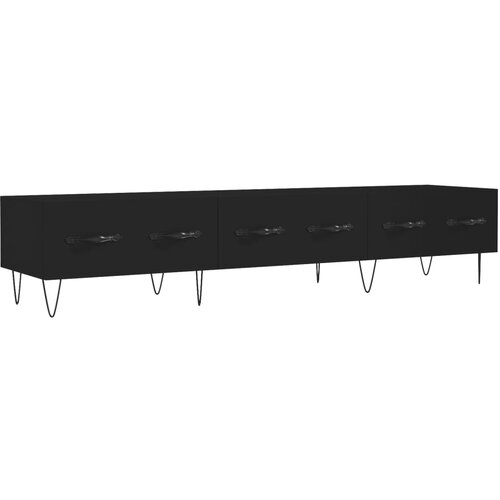 Maison Chic TV omarica - TV enota - Televizijska omarica črna 150x36x30 cm inženirski les, (21701482) Slike