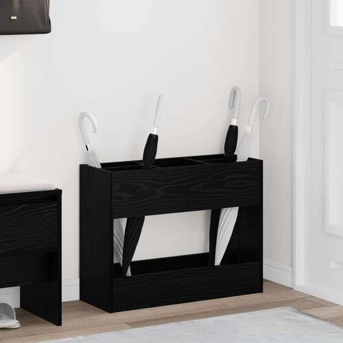  Stalak za kišobran Crni hrast 65 x 24 x 50 cm Konstruirano drvo Cene