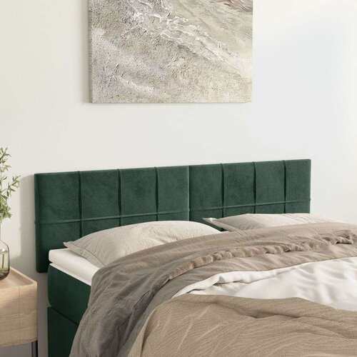  Uzglavlja 2 kom tamnozelena 72 x 5 x 78/88 cm bar&scaron;unasta Cijene