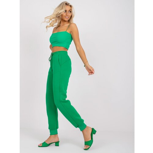 Fashion Hunters Julia high-waisted green sweatpants Slike