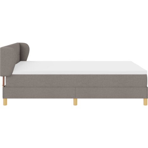  Lovački krevet s madracem - Taupe 140x190 cm Tkanina Slike