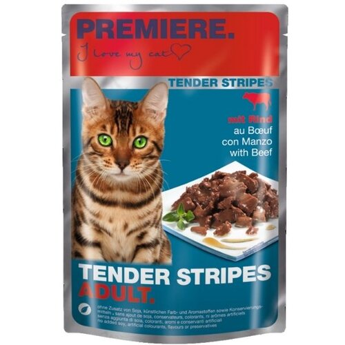 Premiere Cat Tender Stripes govedina 85 g vrećica Slike