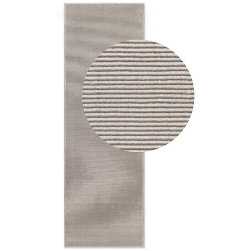 Elle Decoration Siv/kremno bel tekač 80x240 cm Perles Dolomite &amp;ndash; Slike