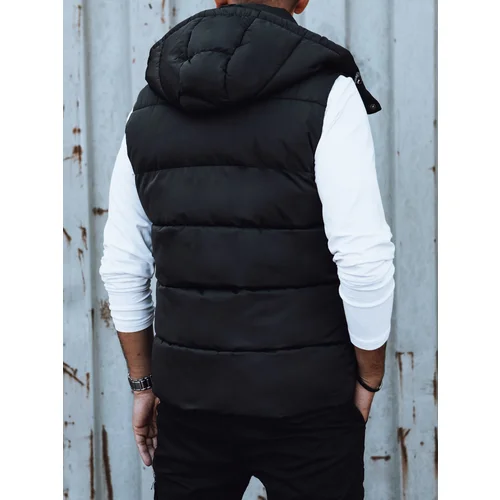 DStreet Men's quilted vest with hood black