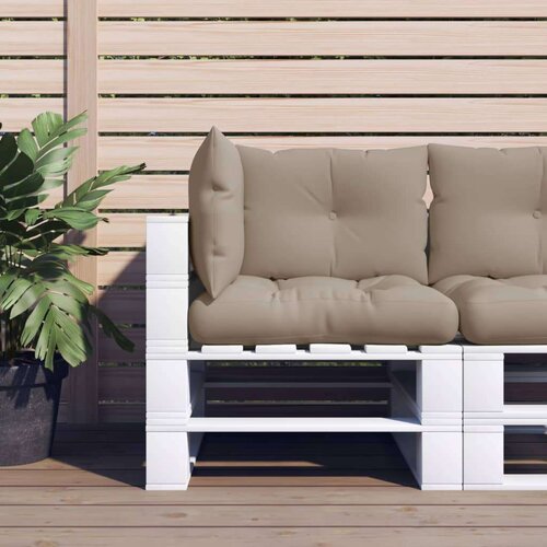 vidaXL Blazine za palete 3 kosi taupe blago Cene