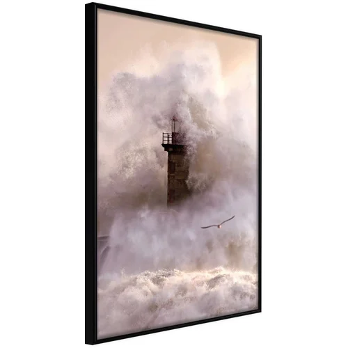  Poster - Lighthouse During a Storm 40x60