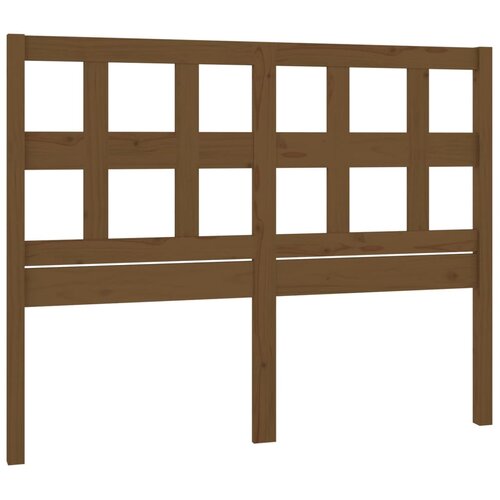  Uzglavlje za krevet boja meda 125,5x4x100 cm masivna borovina Slike