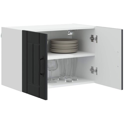  Ormar za Zid Lucca 2 pcs Crna 60 x 31 x 40 cm Konstruirano drvo Slike