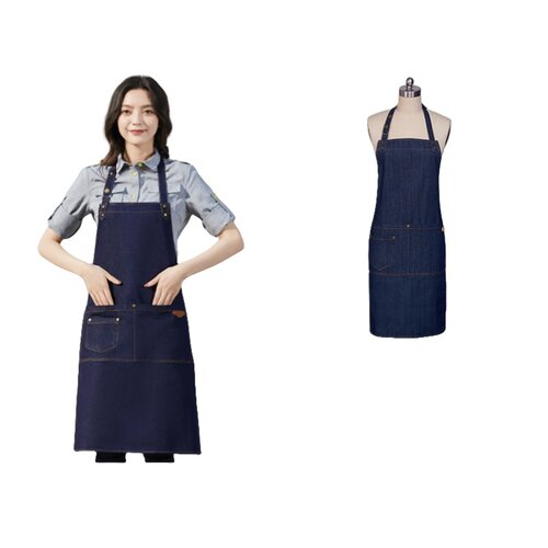INF Denim predpasnik Barista za kozmetični salon in kavarno Blue, (22103434) Cene