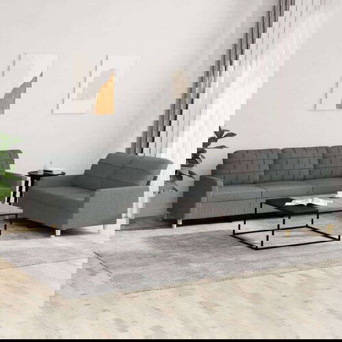  2-dijelni set sofa s jastucima tamnosivi od tkanine Cijene