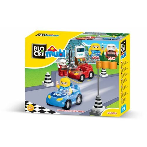  kocke blocki mubi trkacki automobili 19 delova Slike