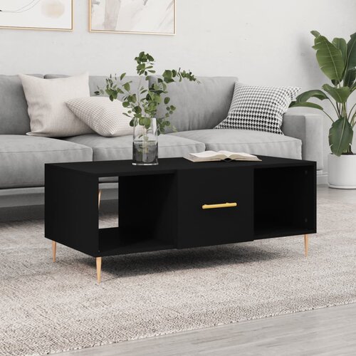 VidaXL Klubska mizica črna 102x50x40 cm inženirski les Slike