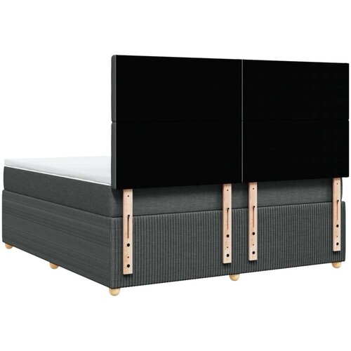 VidaXL Okvir kreveta s oprugama i madrac svjetlosivi 180x200cm tkanina Slike