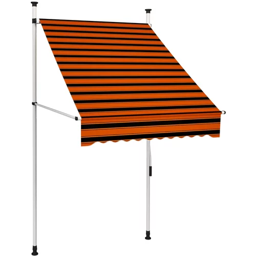 vidaXL Ročno zložljiva tenda 100 cm oranžna in rjava, (20692765)