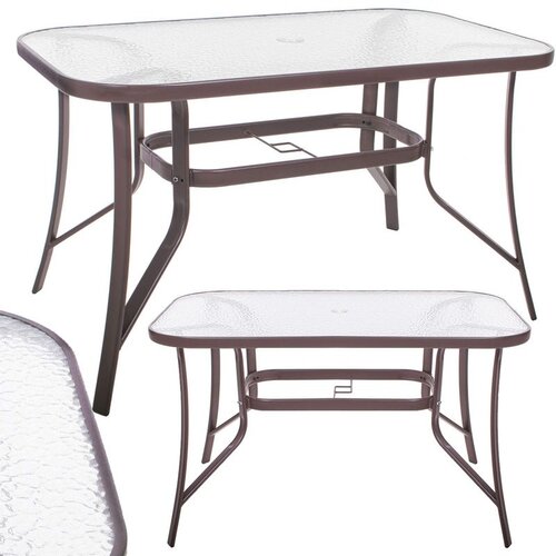 springos stakleni vrtni stol 120 x 70 x 70 cm smeđi Cijene