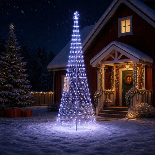  LED božićno drvce 230 LED lampica Vi&amp;scaron;ebojno Željezo Crna Slike