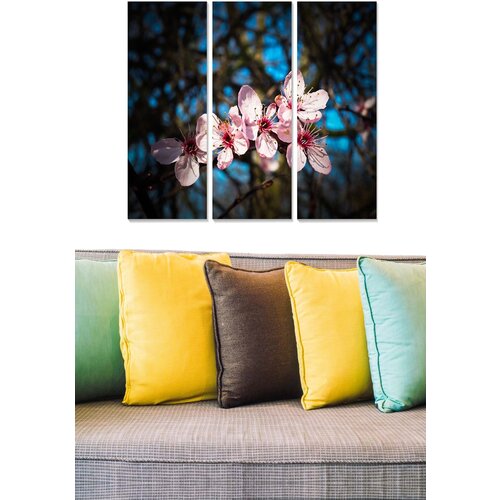 Wallity MDF1229140 Multicolor Decorative MDF Painting (3 Pieces) Cene