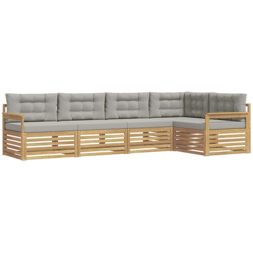 vidaXL Zunanja garnitura za sedenje 6 pcs Bela in svetlo siva, (5000272523) Cene