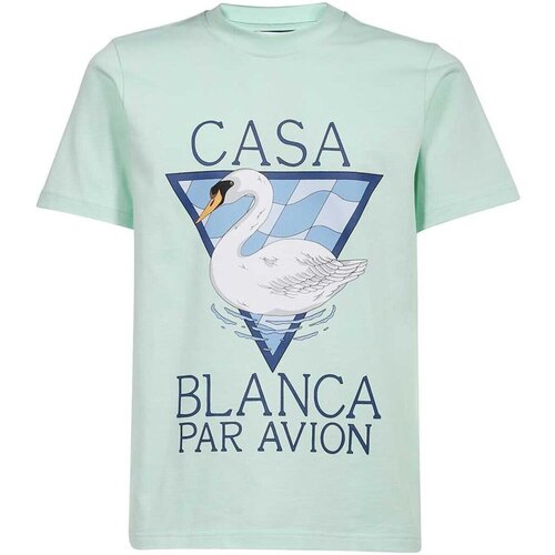 Casablanca Majice s kratkimi rokavi MF22-JTS-001-04 Zelena Cene