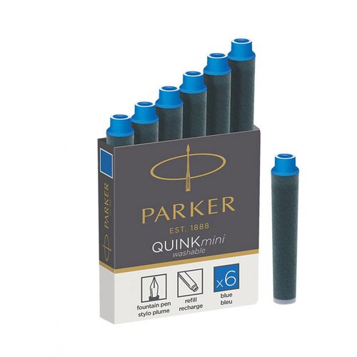 Parker Črnilni vložek Quink mini, moder, 6 kosov Cene