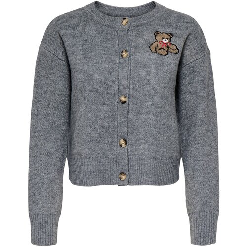Only Telovniki &amp;amp; Jope Onl Ls Cardigan Ex Knt 15357743 Siva Slike