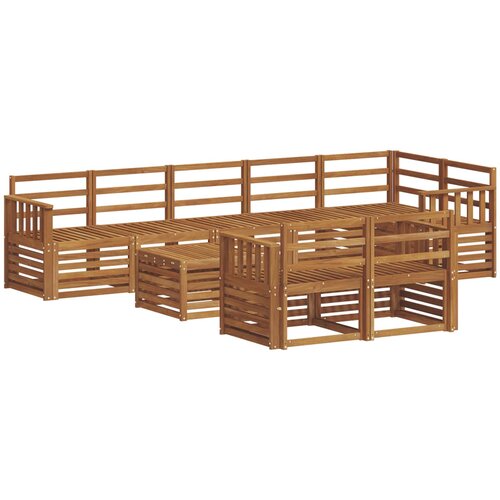 Set vanjskih sofa 9 kom. Prirodna Poliester Slike