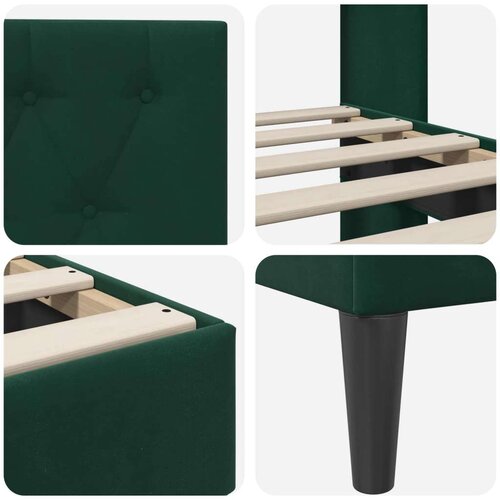  Okvir za krevet Tamnozelena 140 x 190 cm Bar&amp;scaron;un - Tamnozelena 140 x 190 cm Slike