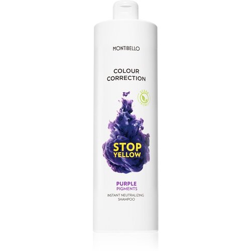 Montibello Colour Correction Stop Yellow &amp;scaron;ampon za izbijeljenu i plavu kosu neutralizirajući žuti tonovi 1000 ml Slike