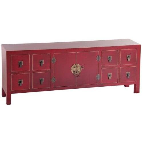 Ixia Rdeča nizka komoda 130x50,5 cm Oriente &amp;ndash; Slike