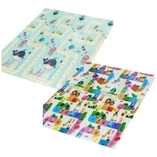 Bbo podloga za bebe - PENA tepih 2u1 Small Whales Cene