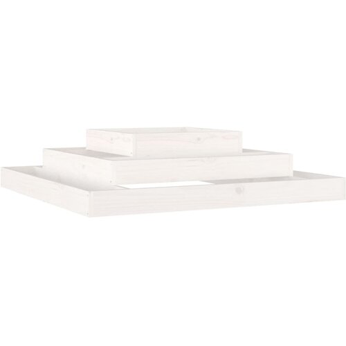 Maison Chic Visoka greda - Greda - Cvetlični Lonec bela 110x110x27 cm trdna borovina, (21790042) Cene