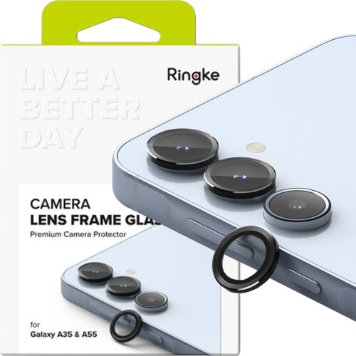 Ringke CAMERA FRAME PROTECTOR OVITEK ZA GALAXY A35 A55 5G ČRN, (22002345) Slike