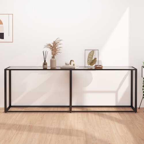 vidaXL Konzolni stol prozirni 220 x 35 x 75 5 cm od kaljenog stakla Cijene