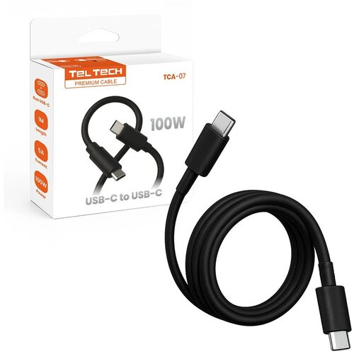 Kedo USB kabel USB-C na USB-C, 1 m, 5A, 100W, PD, črn, (5000350365) Slike